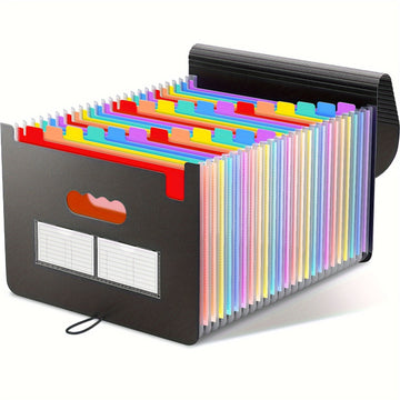 OneVibe Pocket Accordion Folder for Home & Office